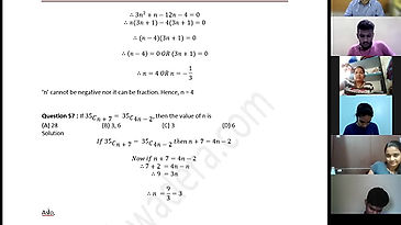 Permutation and Combination - Part 5 - CA Foundation - May 2021 - Lecture 61 - Date 01-06-2021